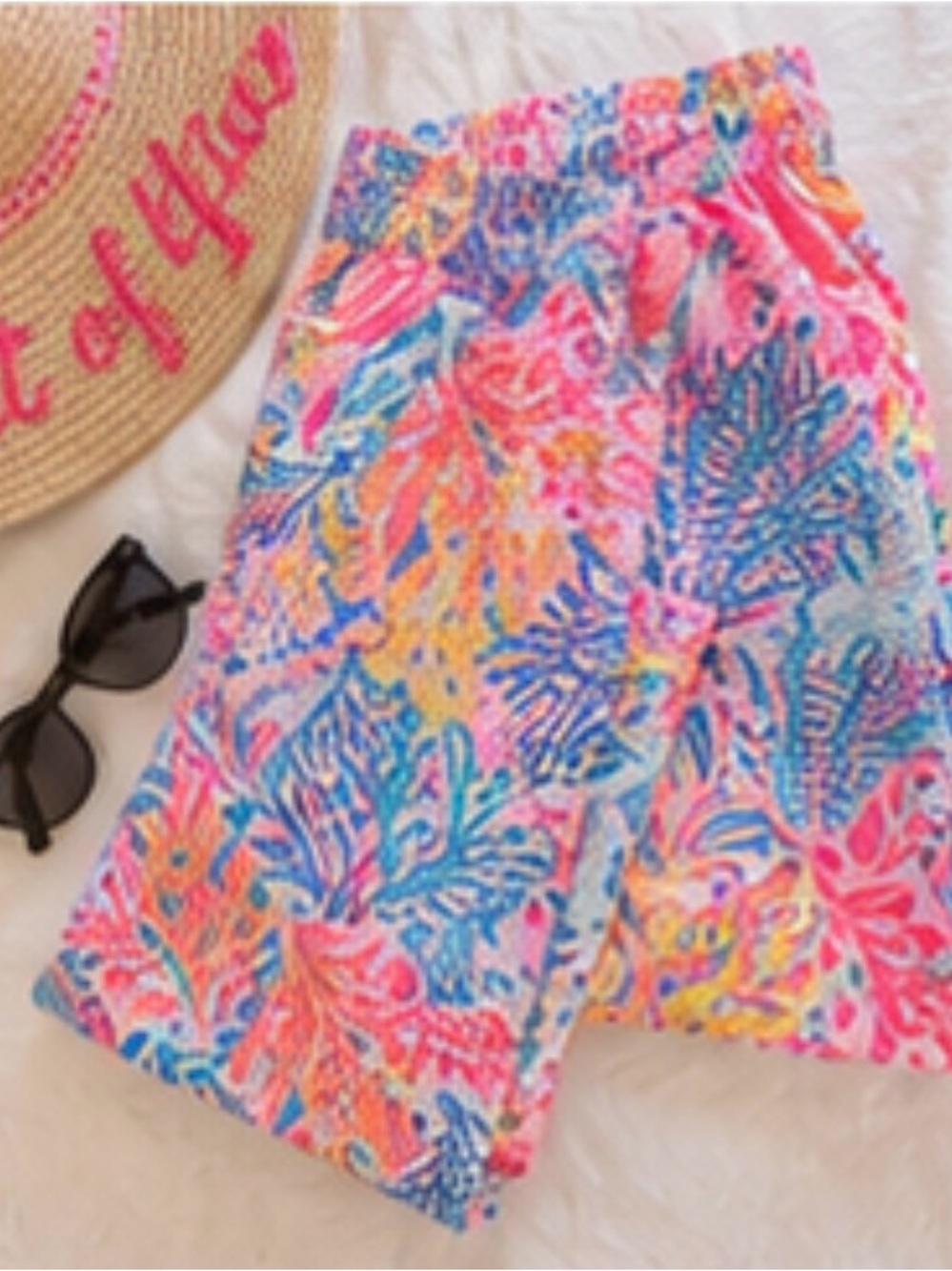 Lilly Pulitzer Taron Coral Print Resort Pants Splashdance Size Small - Picture 5 of 12